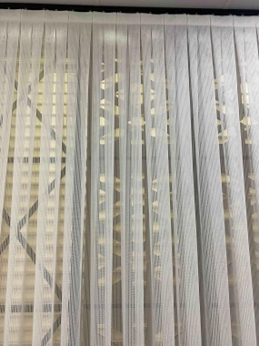 Ayna Didim Düz Çizgili Tül Perde