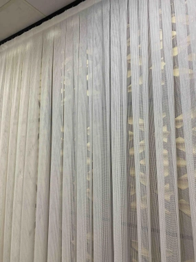 Ayna Didim Düz Çizgili Tül Perde