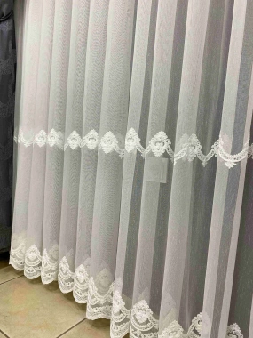 Ecl İki Sıralı Tül Perde