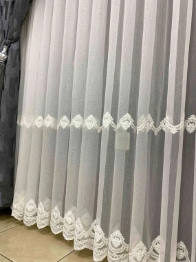 Ecl İki Sıralı Tül Perde