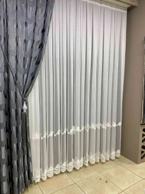 Ecl İki Sıralı Tül Perde