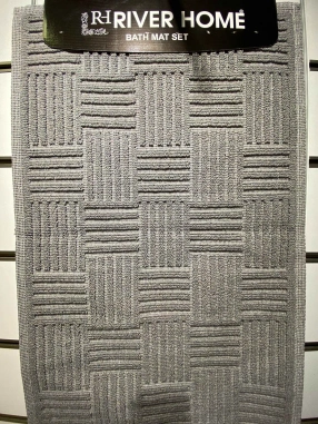 River Home İkili Banyo Kilim Paspas Gri