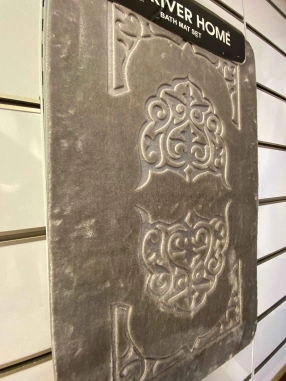 River Home İkili Banyo Paspası Açık Gri