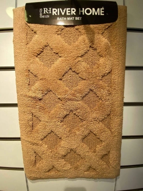 River Home İkili Banyo Paspası Açık kahve