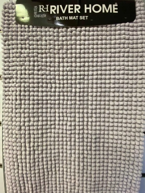 River Home İkili Dekoratif Banyo Paspası Açık Gri