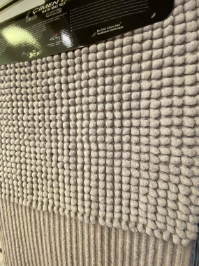 River Home İkili Dekoratif Banyo Paspası Açık Gri