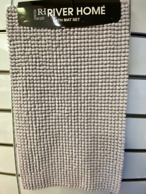 River Home İkili Dekoratif Banyo Paspası Açık Gri