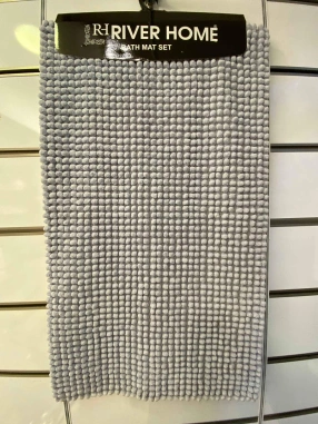 River Home İkili Dekoratif Banyo Paspası Açık Mavi