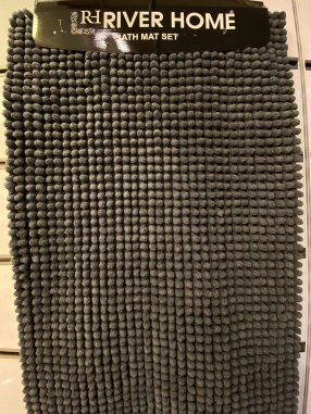 River Home İkili Dekoratif Banyo Paspası Antrasit