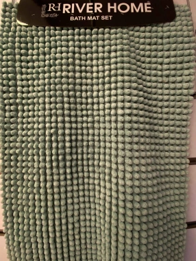 River Home İkili Dekoratif Banyo Paspası Yeşil