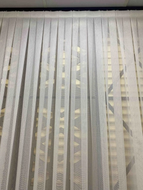 Tulipa Sedef Düz Çizgili Tül Perde