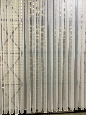 Tulipa Sedef Düz Çizgili Tül Perde