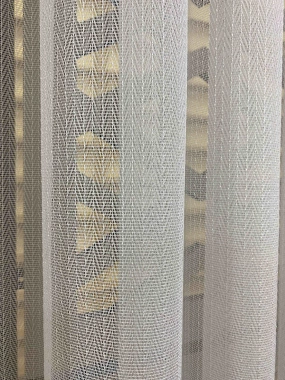 Tulipa Sedef Düz Çizgili Tül Perde