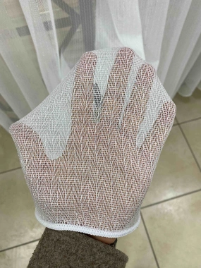 Tulipa Sedef Düz Çizgili Tül Perde