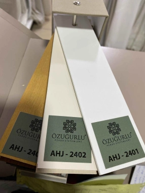 50 MM Krem Ahşap Jaluzi Perde