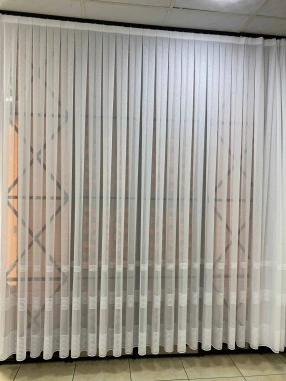 Çizgili Desenli Ağır Gramajlı Tül Perde