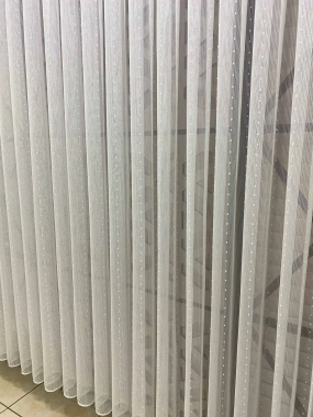 Nokta Desenli Dikey Çizgili Tül Perde