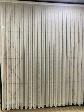 Nokta Desenli Dikey Çizgili Tül Perde