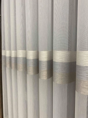 Şerit Detaylı Modern Tül Perde