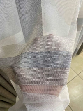 Şerit Detaylı Modern Tül Perde